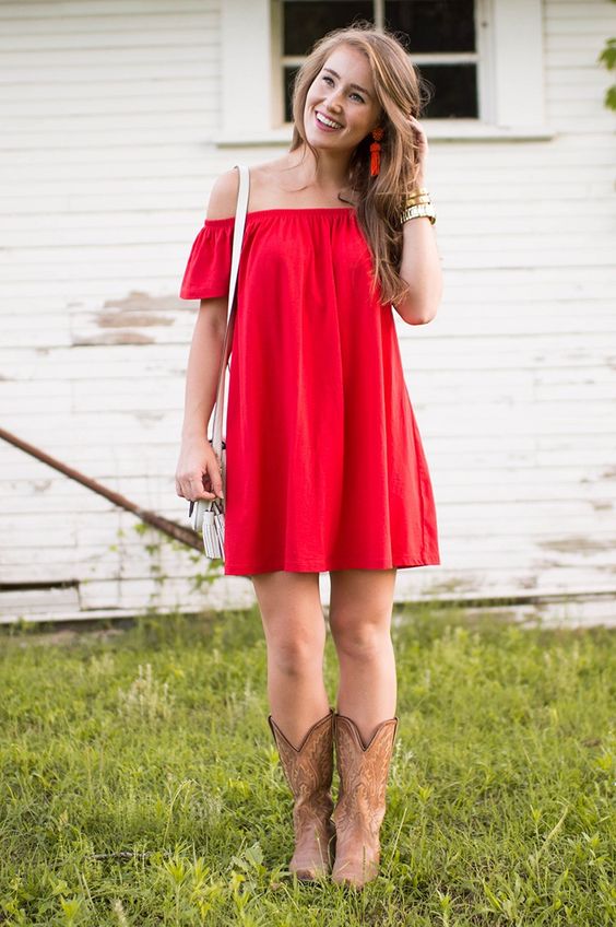 30 Outfits With Cowboy Boots How To Wear Cowboy Shoes Her Style Code