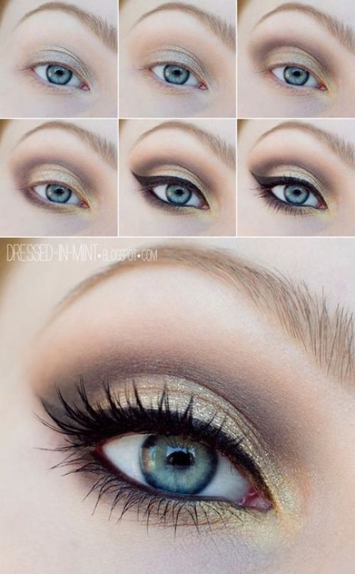 beginner eye makeup for brown eyes step by step
