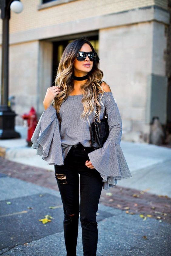 This Statement-Making Bell-Sleeve Shirt Is a Fall Fashion Trend