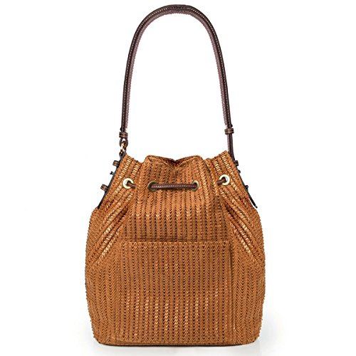 Eric Javits Luxury Fashion Designer Women's Handbag - Ami - Honey