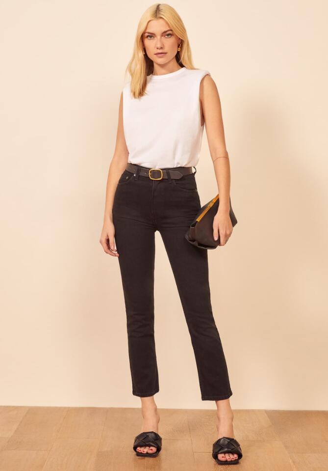 Fitted Button-up with Straight-Leg Cropped Pants for women