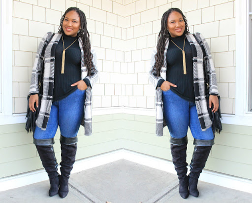How to Style Plus Size Knee High Boots- A Thick Girl's Closet