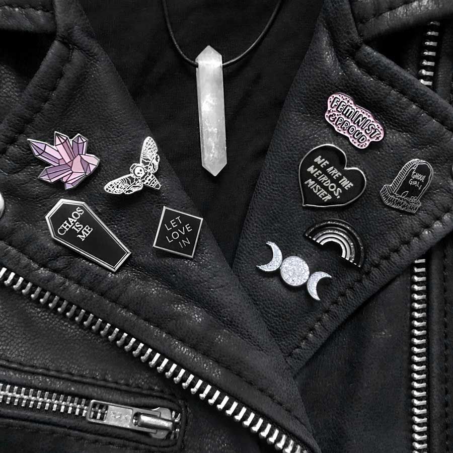 Crystal Cluster Enamel Pin by Punky Pins — Hellaholics