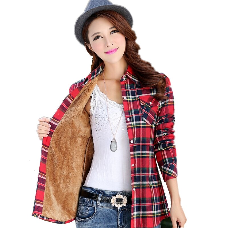 Special Offers plaid collar women blouse brands and get free shipping - a862