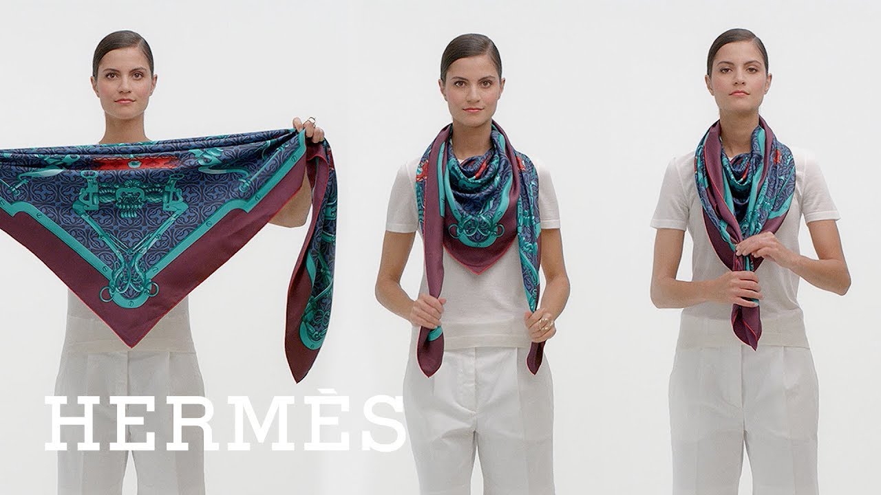 how to wear hermes silk scarf