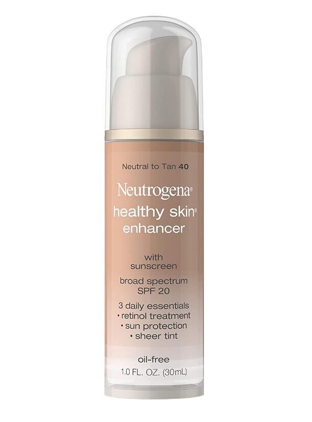 Neutrogena Healthy Skin Enhancer Sheer Face Tint with Retinol & Broad Spectrum SPF 20 Sunscreen for Younger Looking Skin,