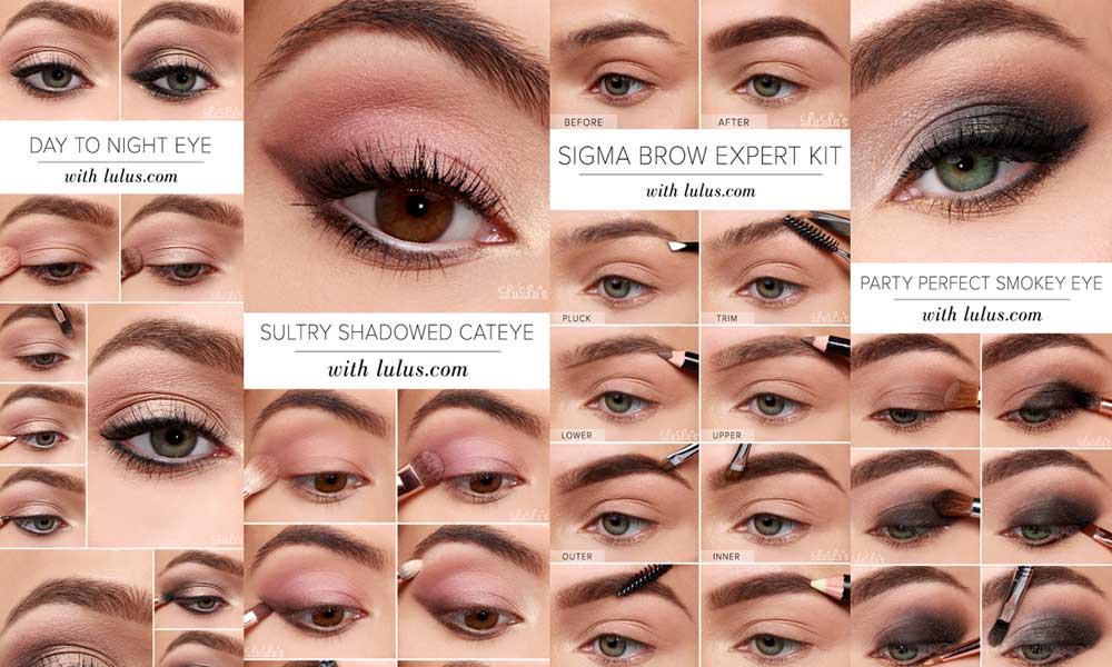 eyeshadow for brown eyes step by step