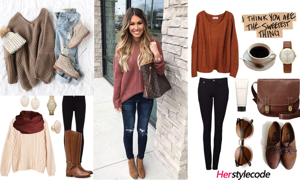 40 Chic Sweater Outfit Ideas For Fall/Winter 2024 Outfits with