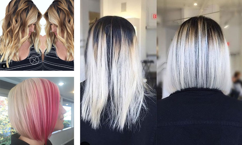 Two Toned Hairstyles Two Tone Hair Color Ideas 