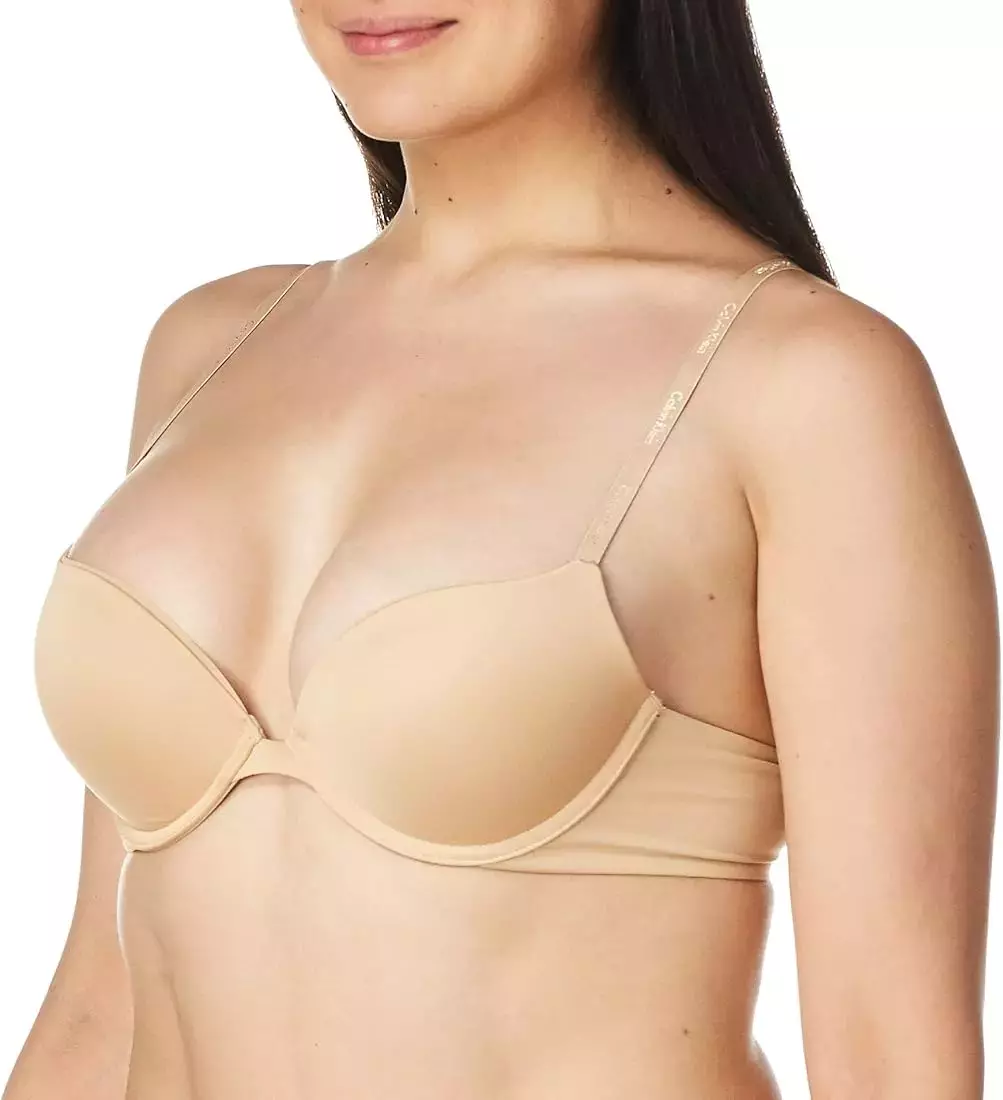 Calvin Klein Womens Constant Push Up Plunge Bra