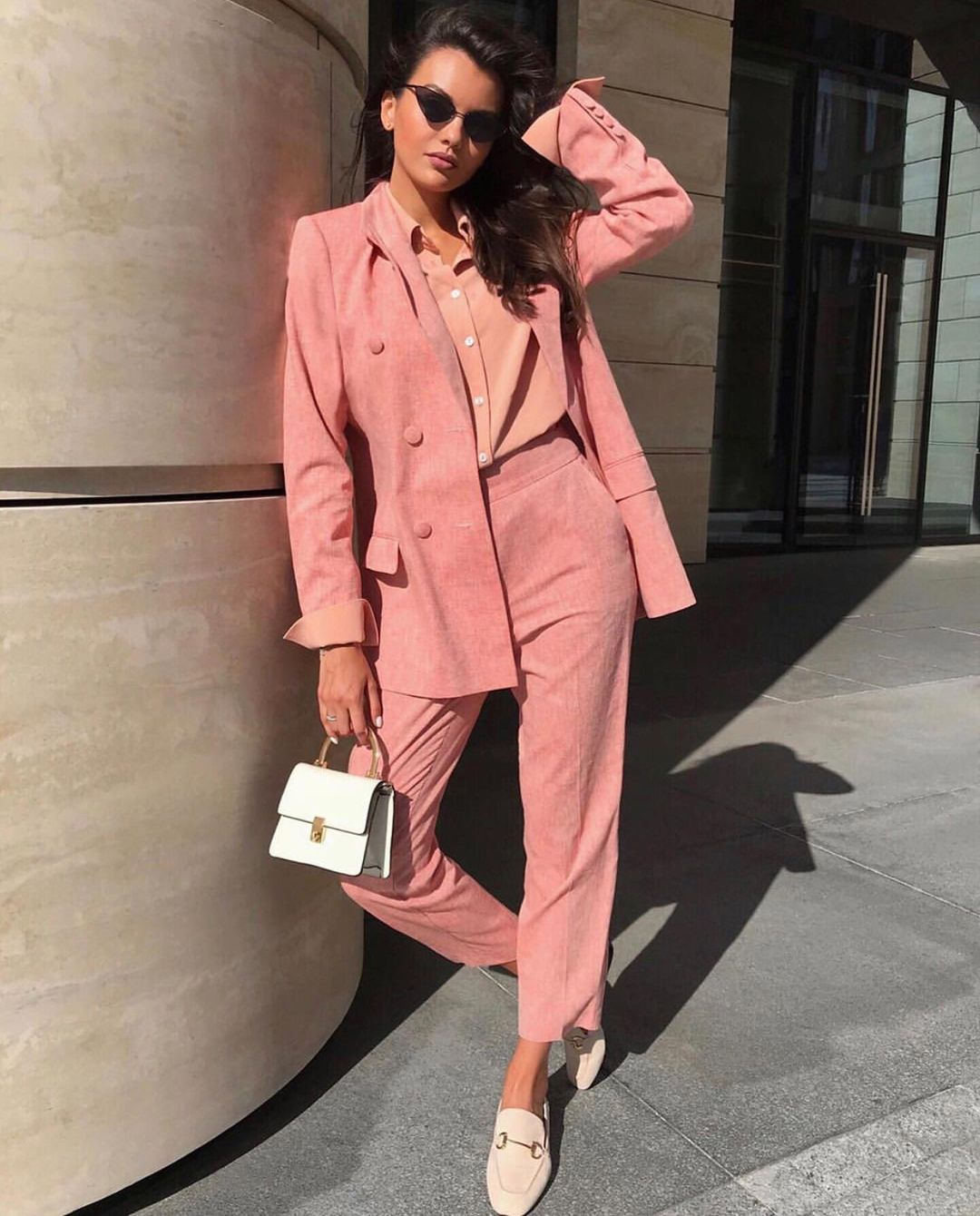 pink The Satin and Velvet Suit