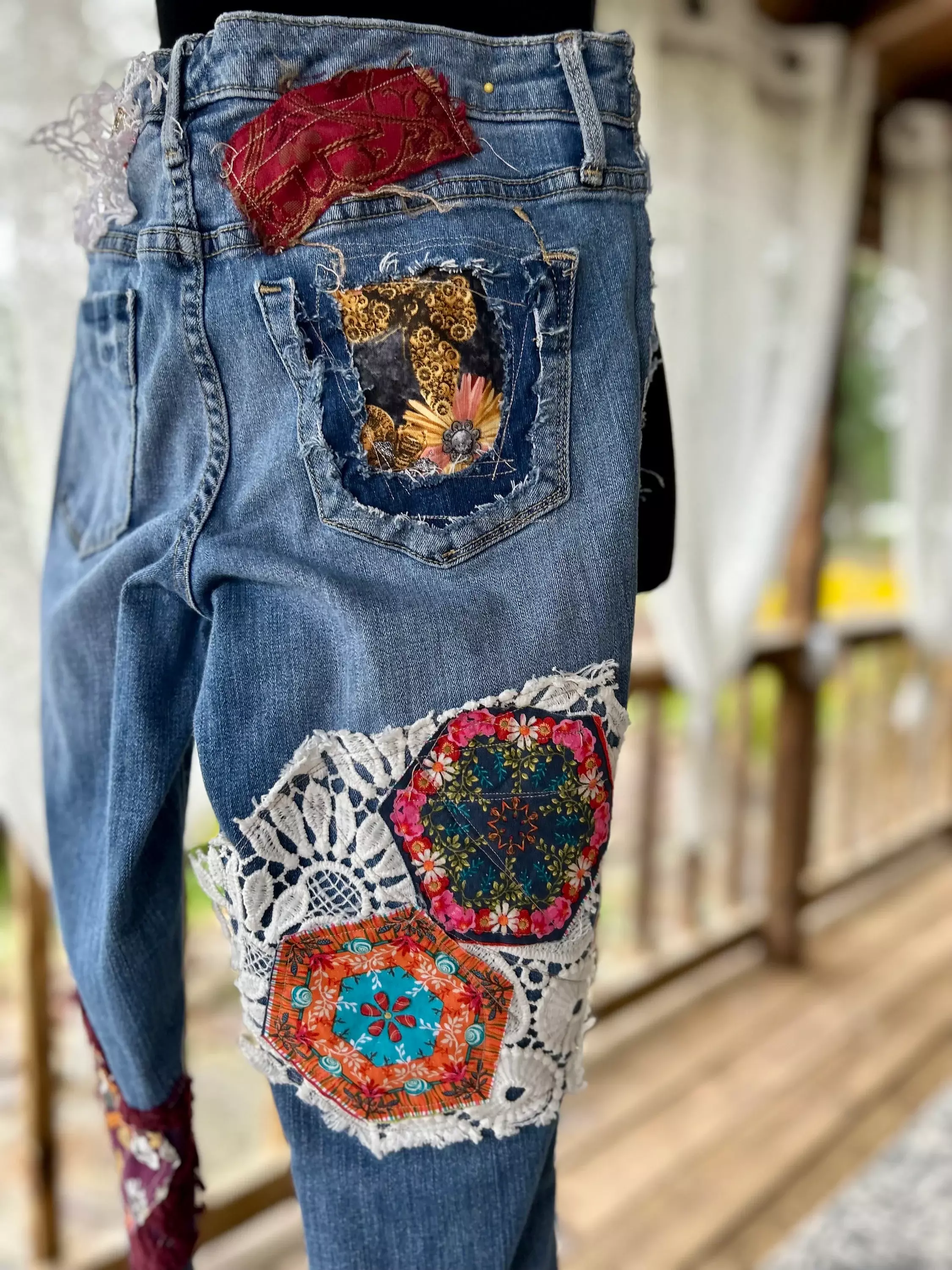 Boho Patchwork Jeans