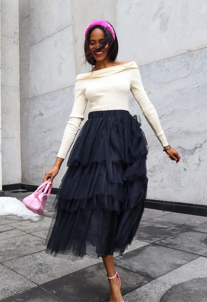 How To Style The Infamous Tulle Skirt Effortlessly! Her Style Code