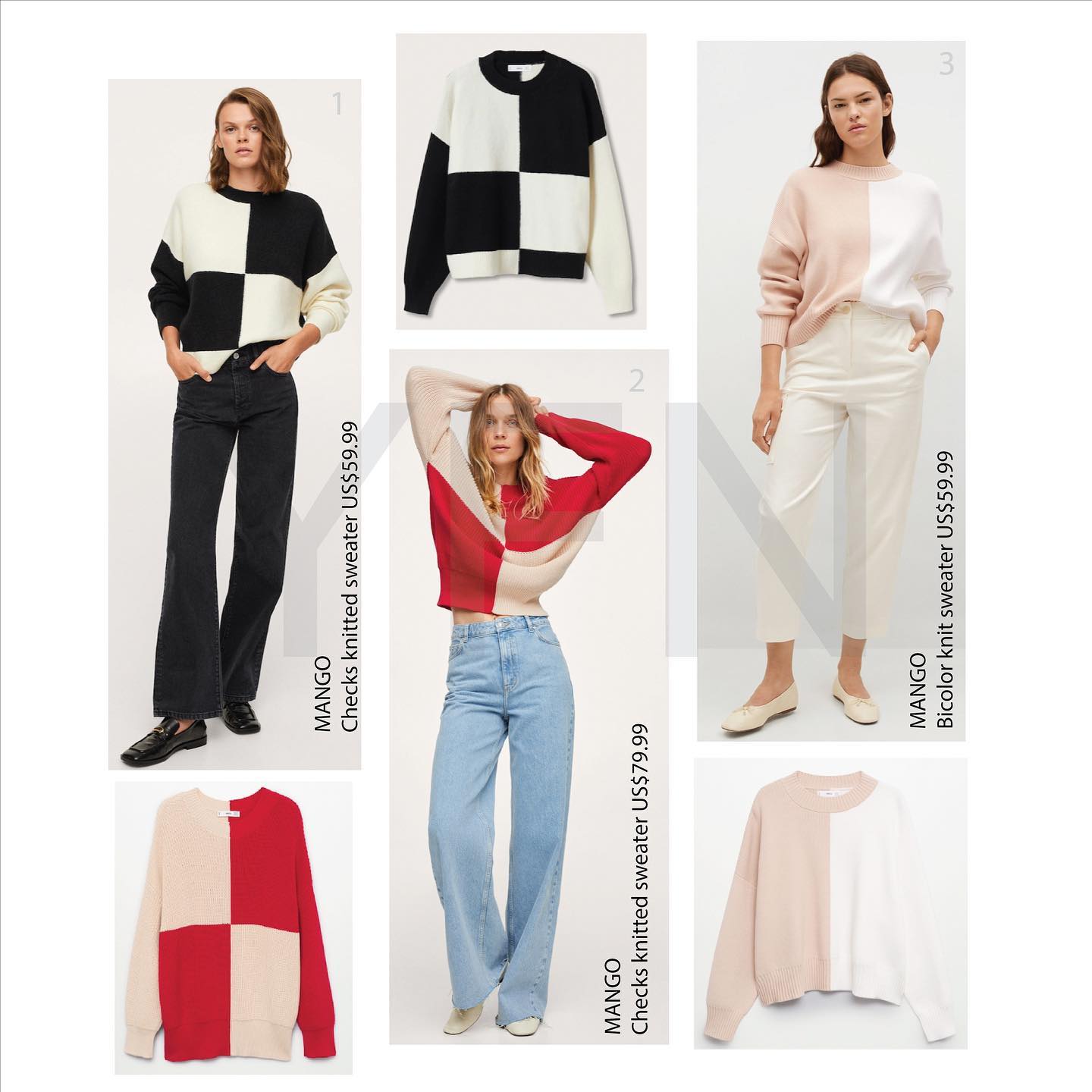 Figure flattering ribbed and color block sweaters
