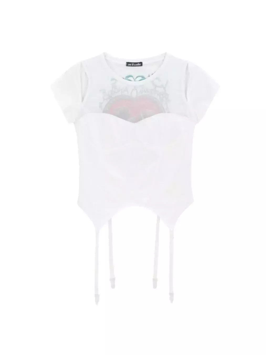 As If Calie Corset Mesh T Shirt