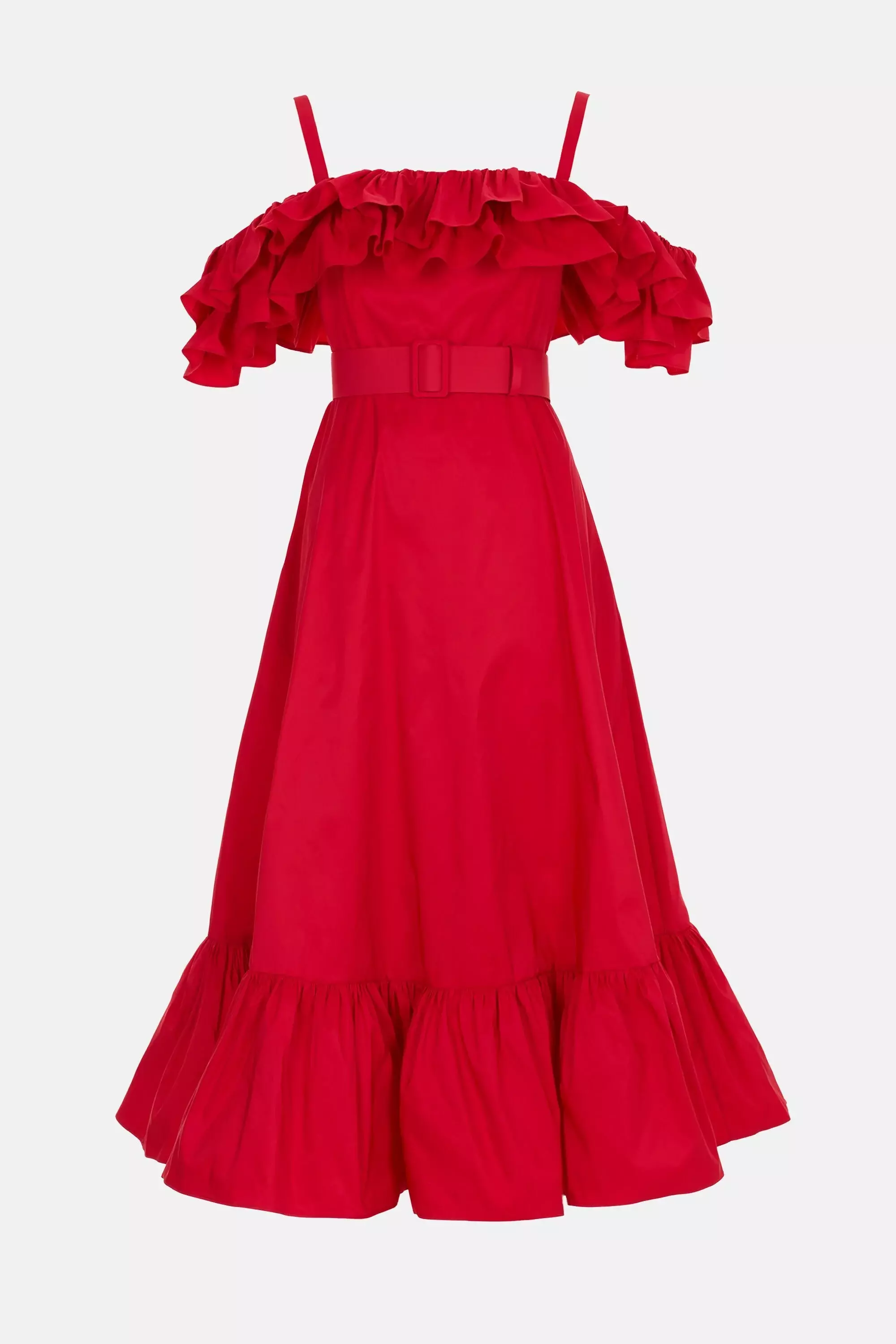 Carolina Herrera Ruffled Taffeta Dress