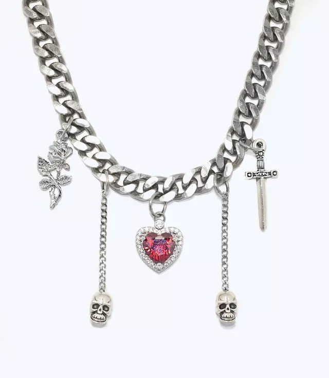 Dalmata the Silver Charm Necklace Customizable