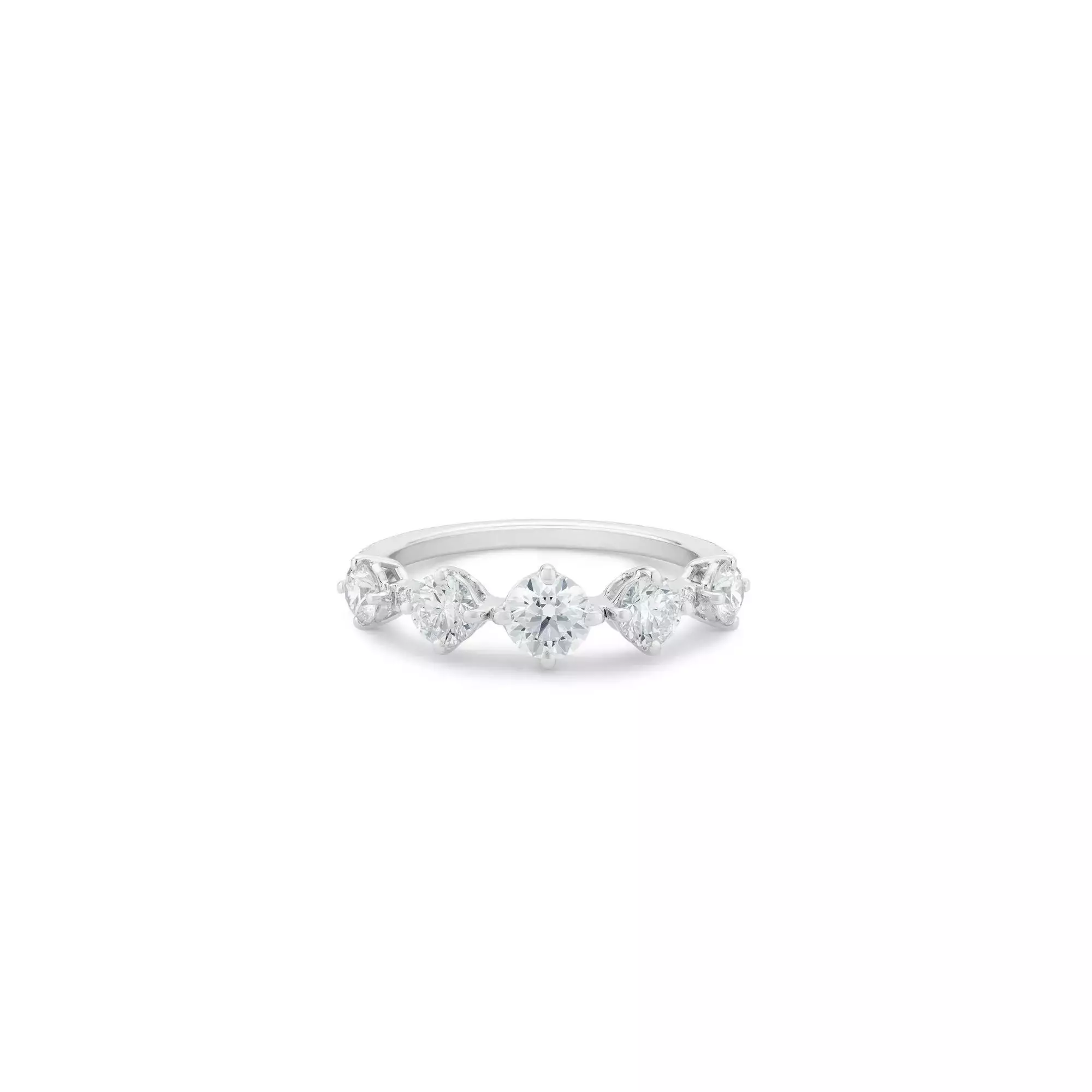 De Beers Arpeggia One Row Ring In White Gold