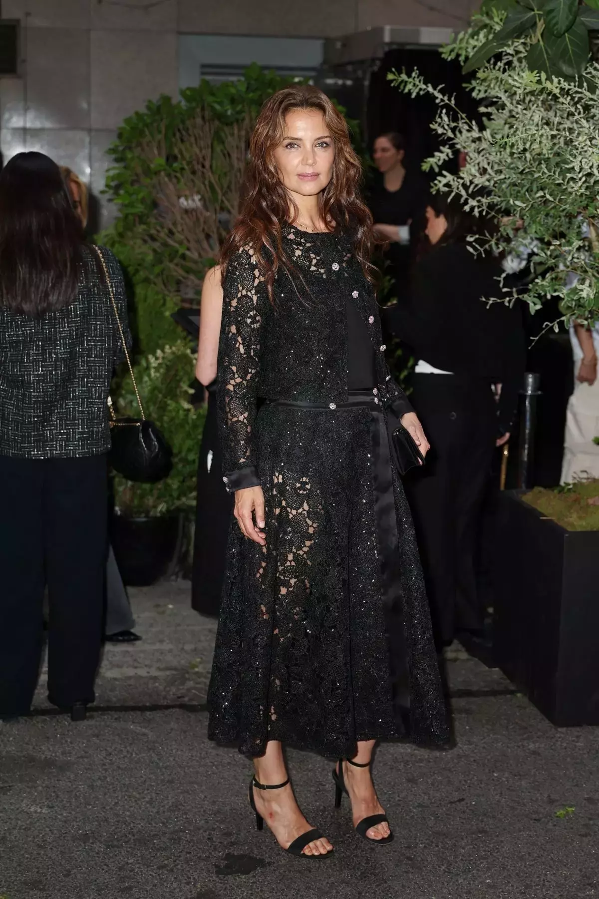 Katie Holmes Sparkles in Chanel Glittered Getup