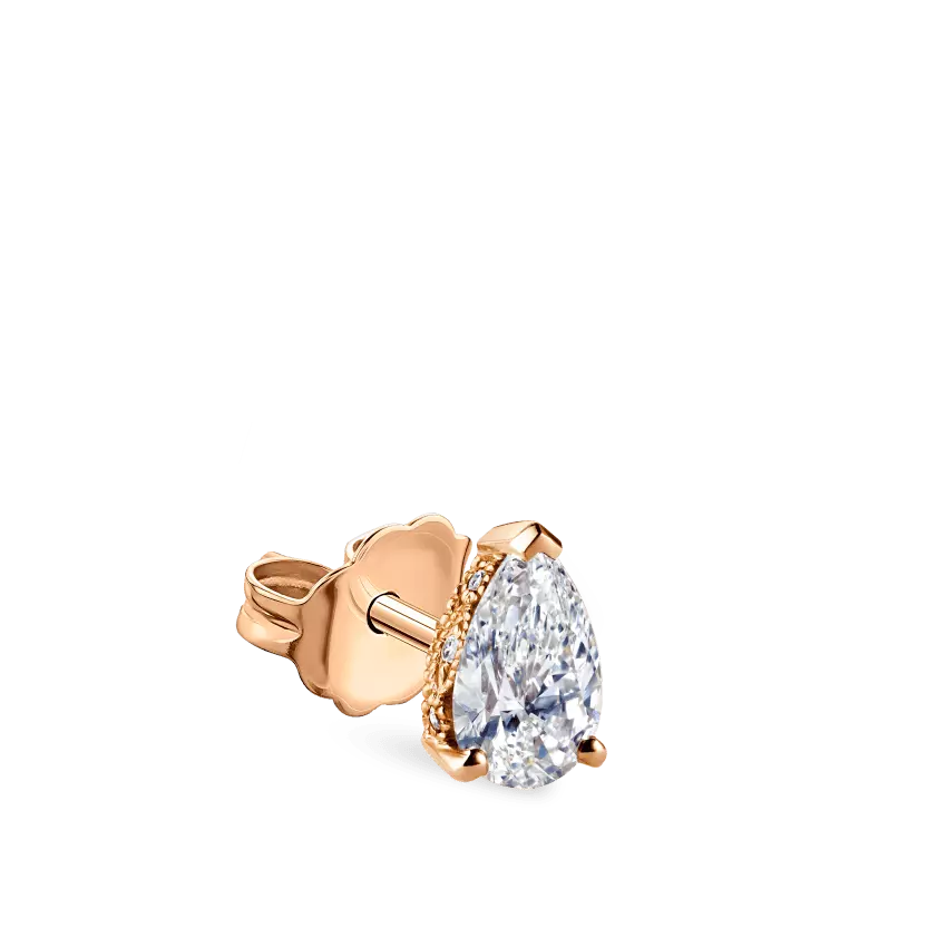 Maria Tash Diamond Pear Stud Earring