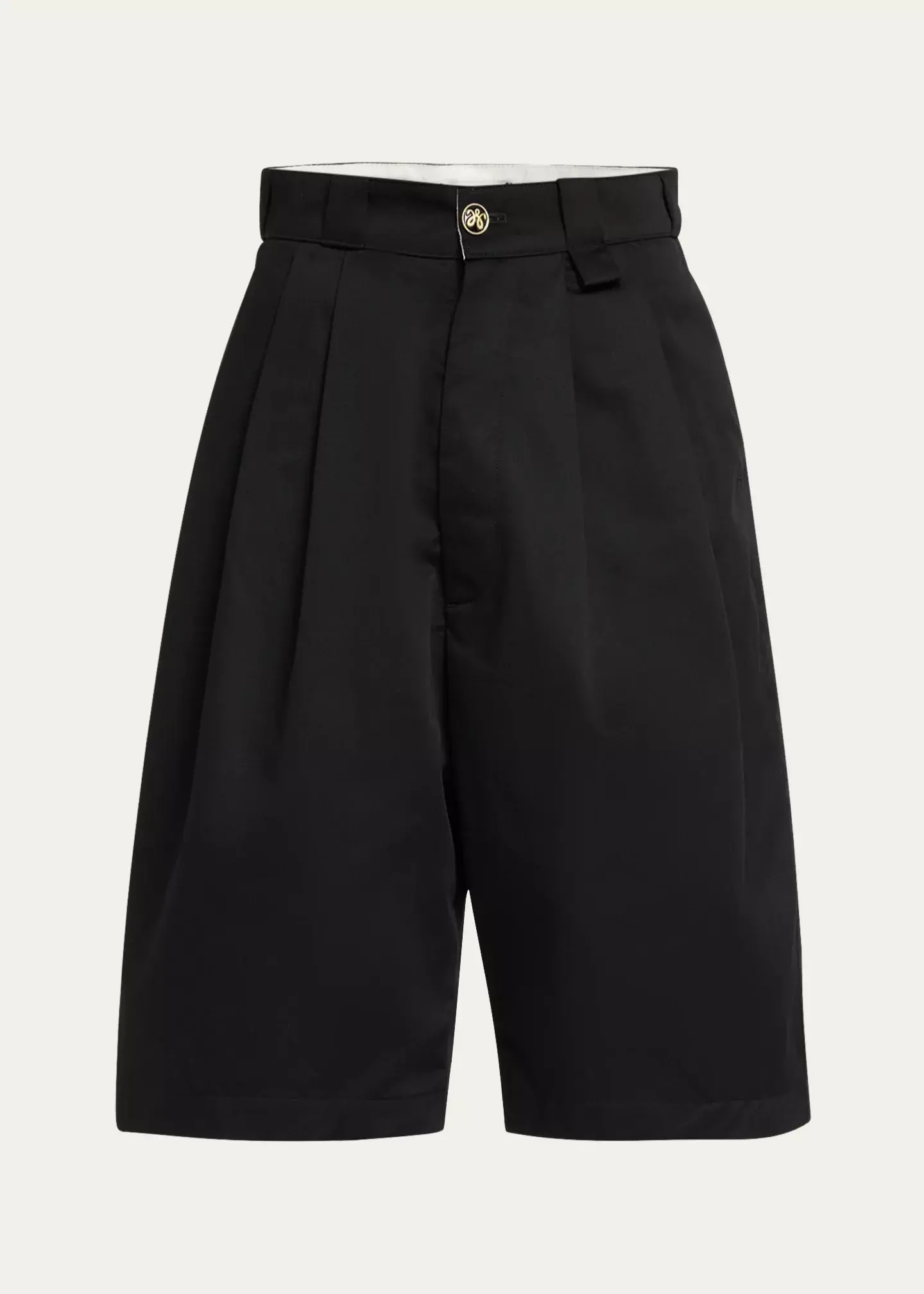 Mens Borracho Pleated Twill Shorts