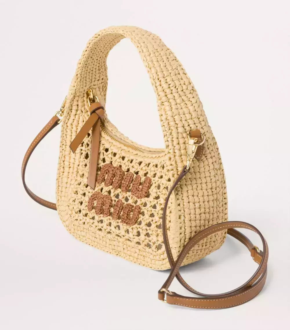 Miu Miu Woven Wander Shoulder Bag