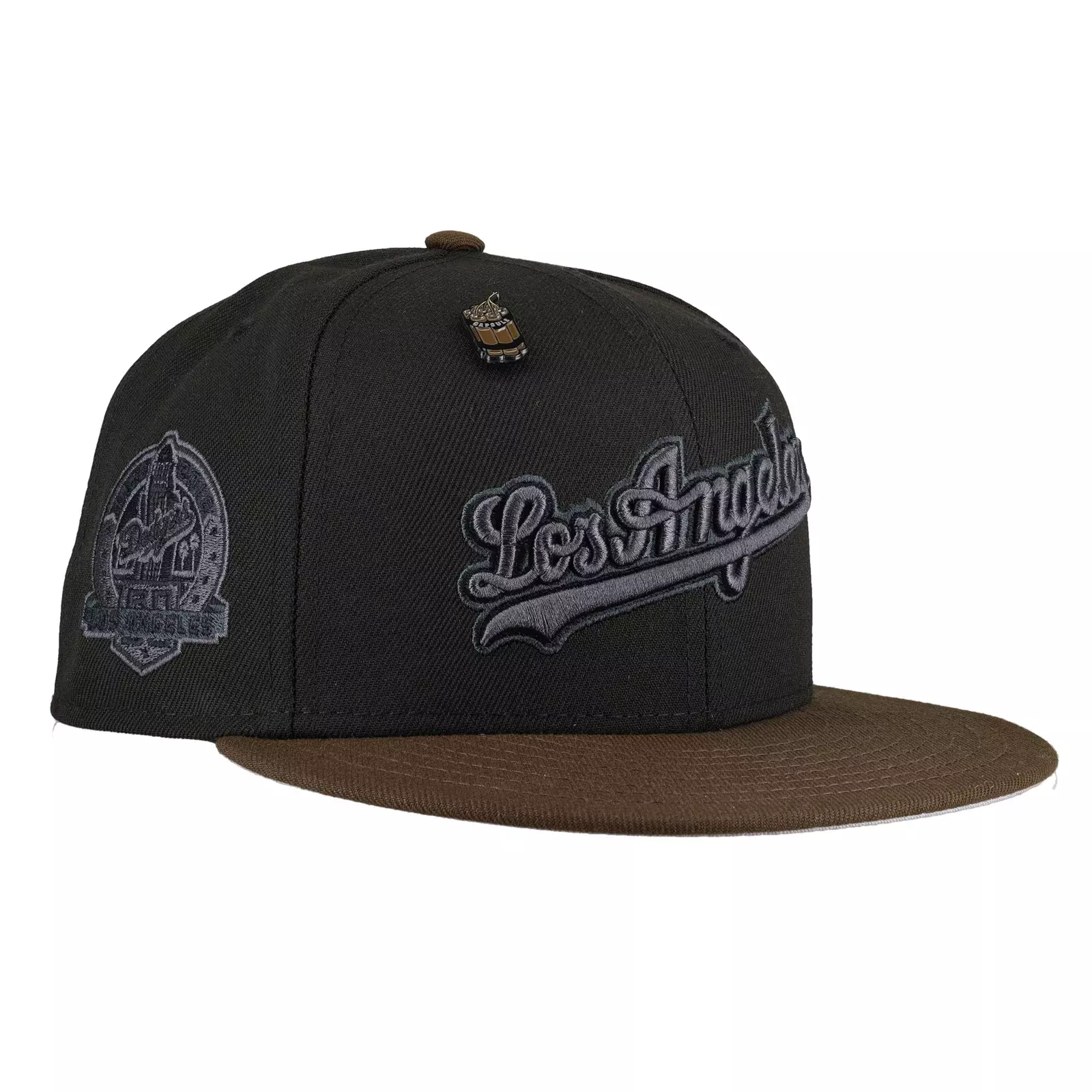 New Era Los Angeles Dodgers Walnut Blackout 59Fifty Fitted Hat