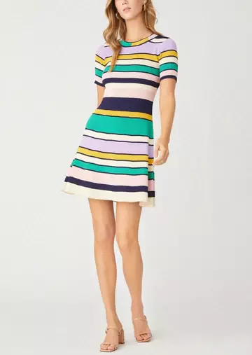 Shoshanna Nora Multi Stripe Knit Dress