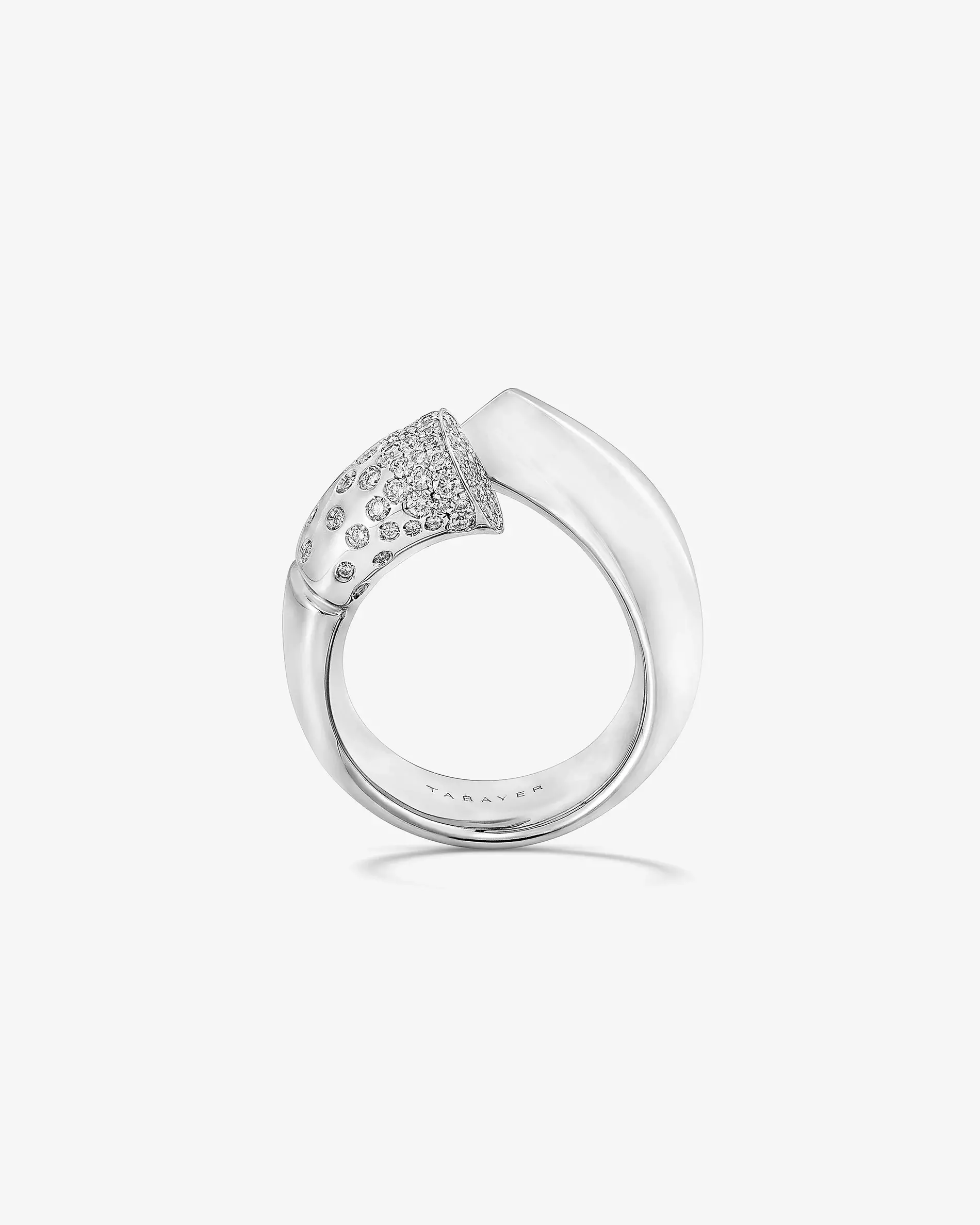 Tabayer Oera Ring In White Gold Paved With Diamonds Large Version