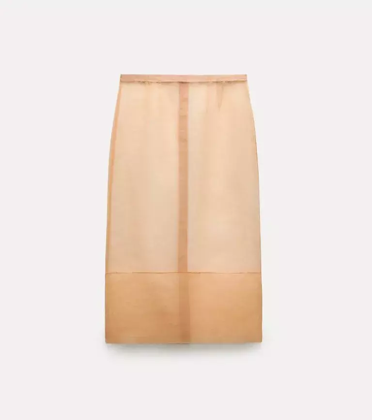 Zara Organza Midi Skirt 1