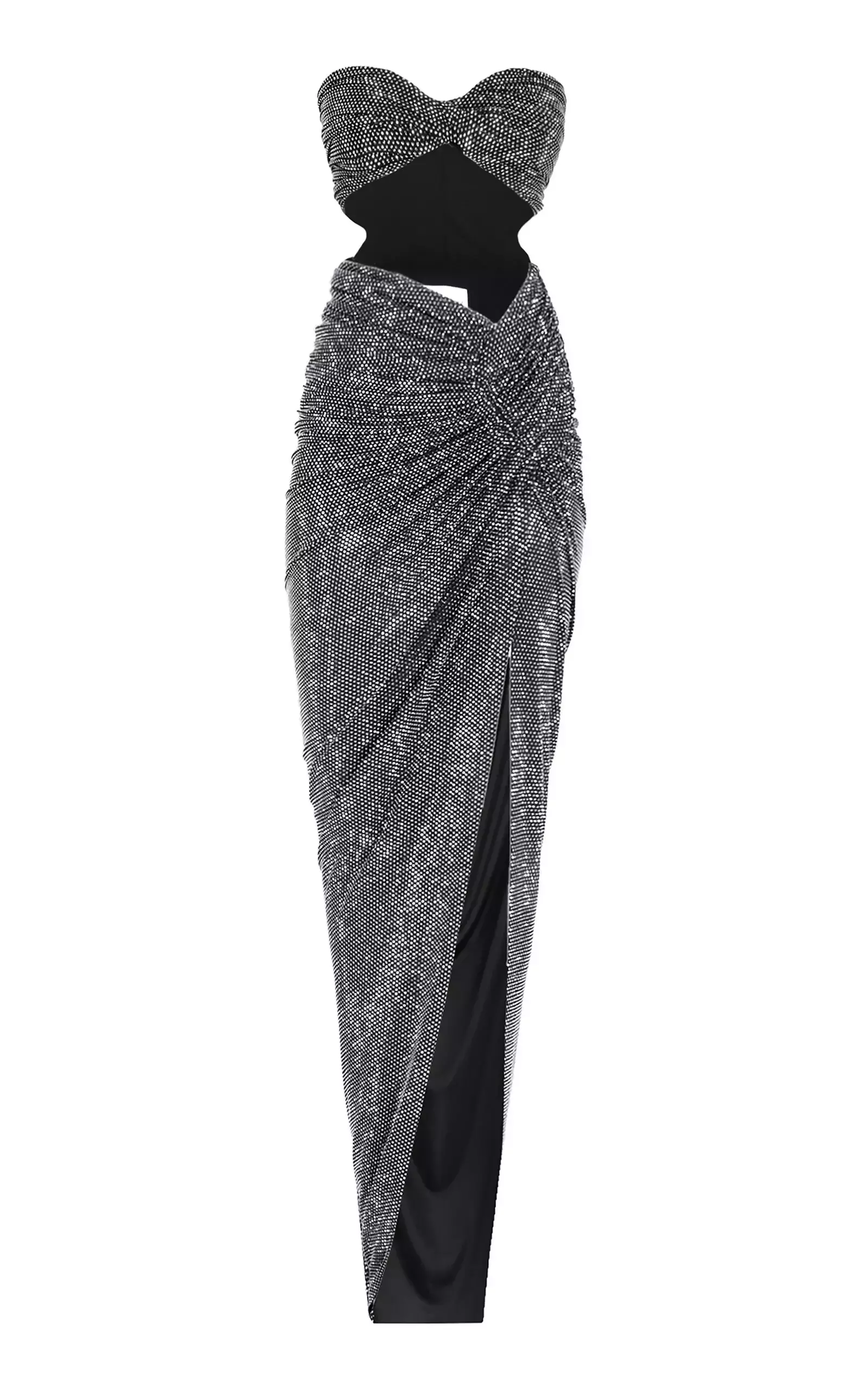 Alexandre Vauthier Crystal Embellished Cutout Maxi Dress