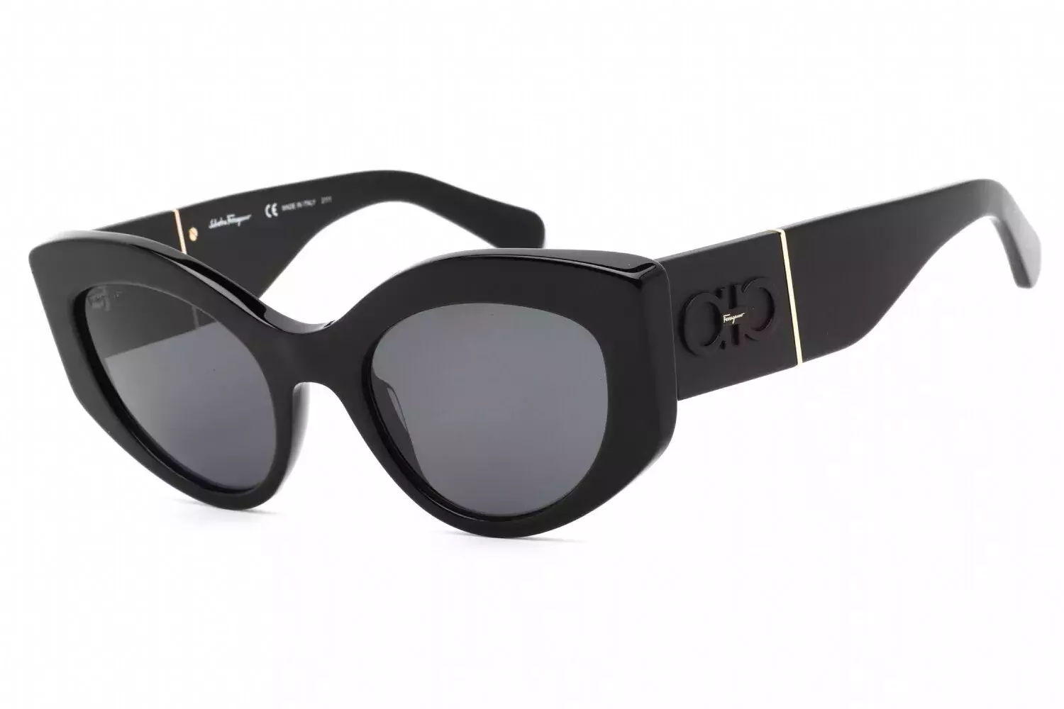 Ferragamo Sf1044s Black Grey Lens Cateye Sunglasses