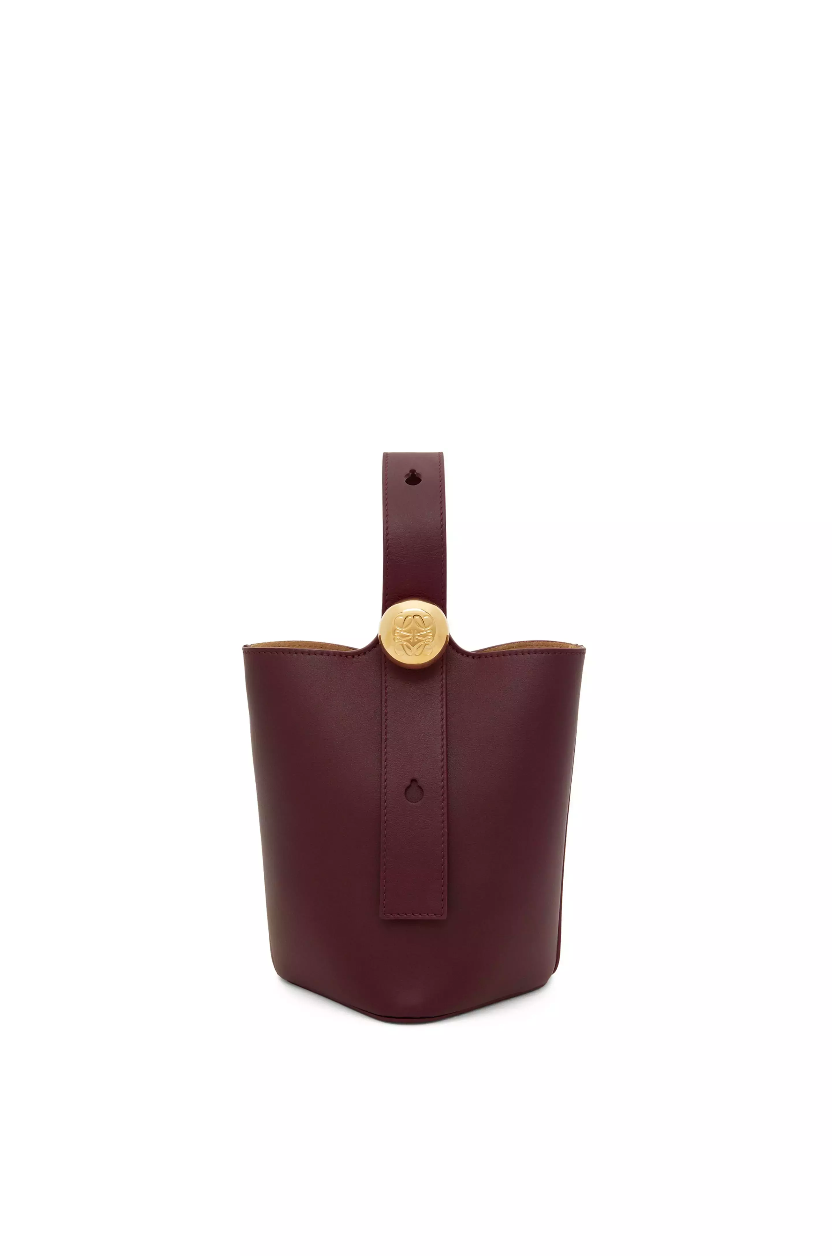 Loewe Mini Pebble Bucket Bag In Mellow Calfskin