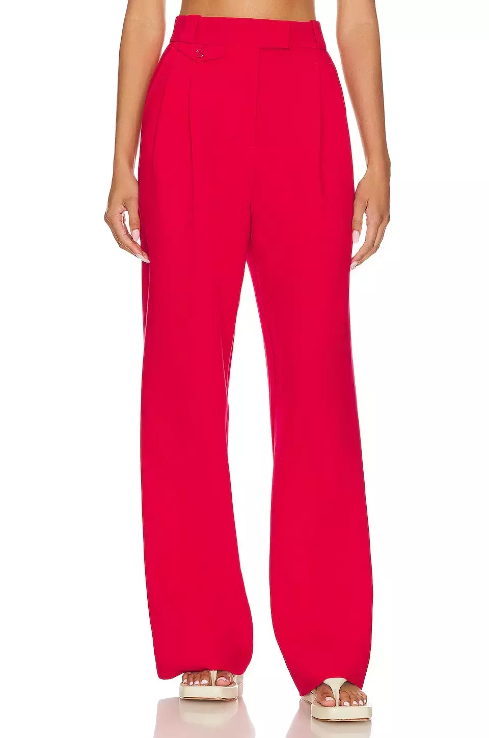 Shona Joy Irena Highwaisted Tailored Pant In Roma Red