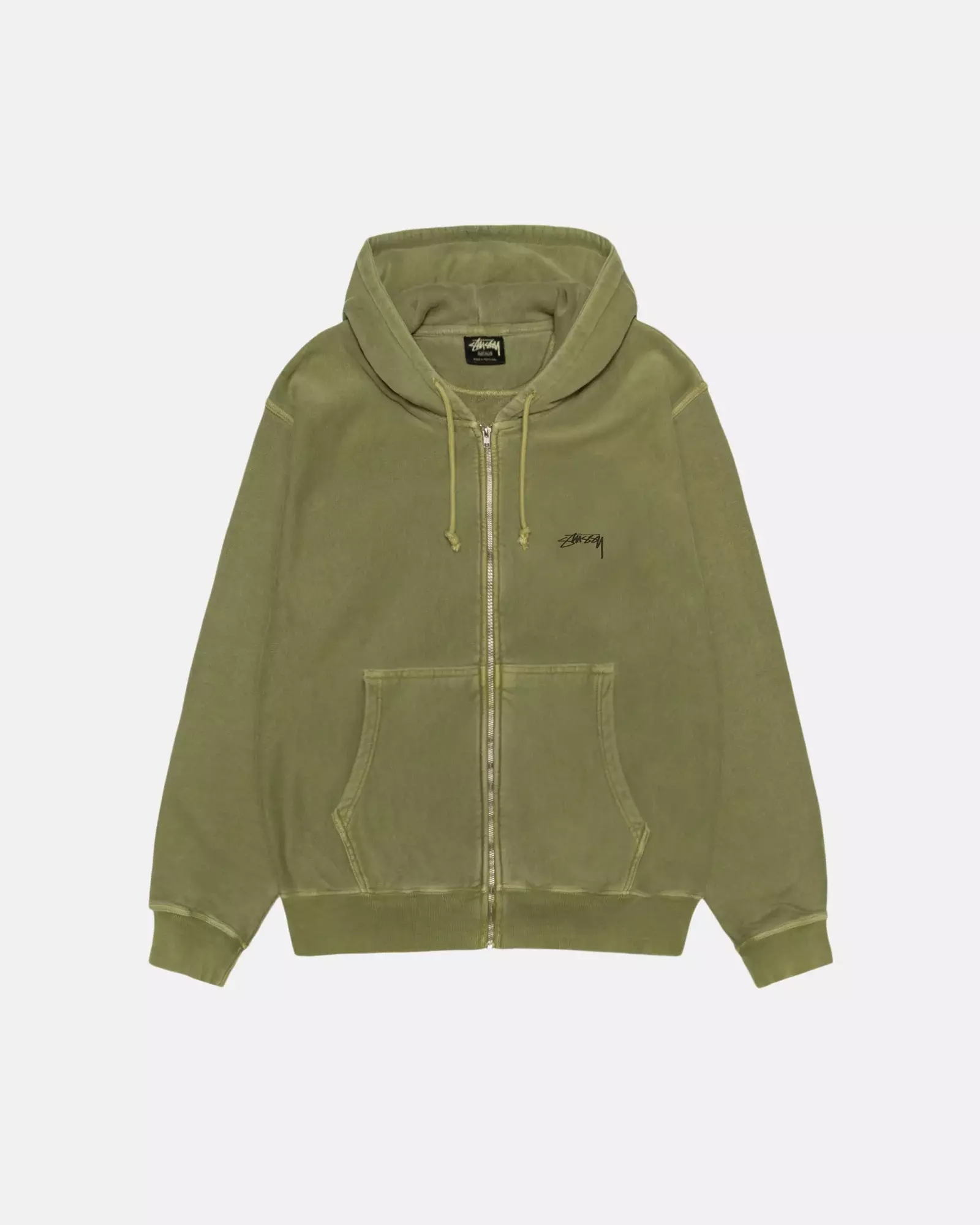 Stussy Smooth Stock Zip Hoodie Pigment Dyed