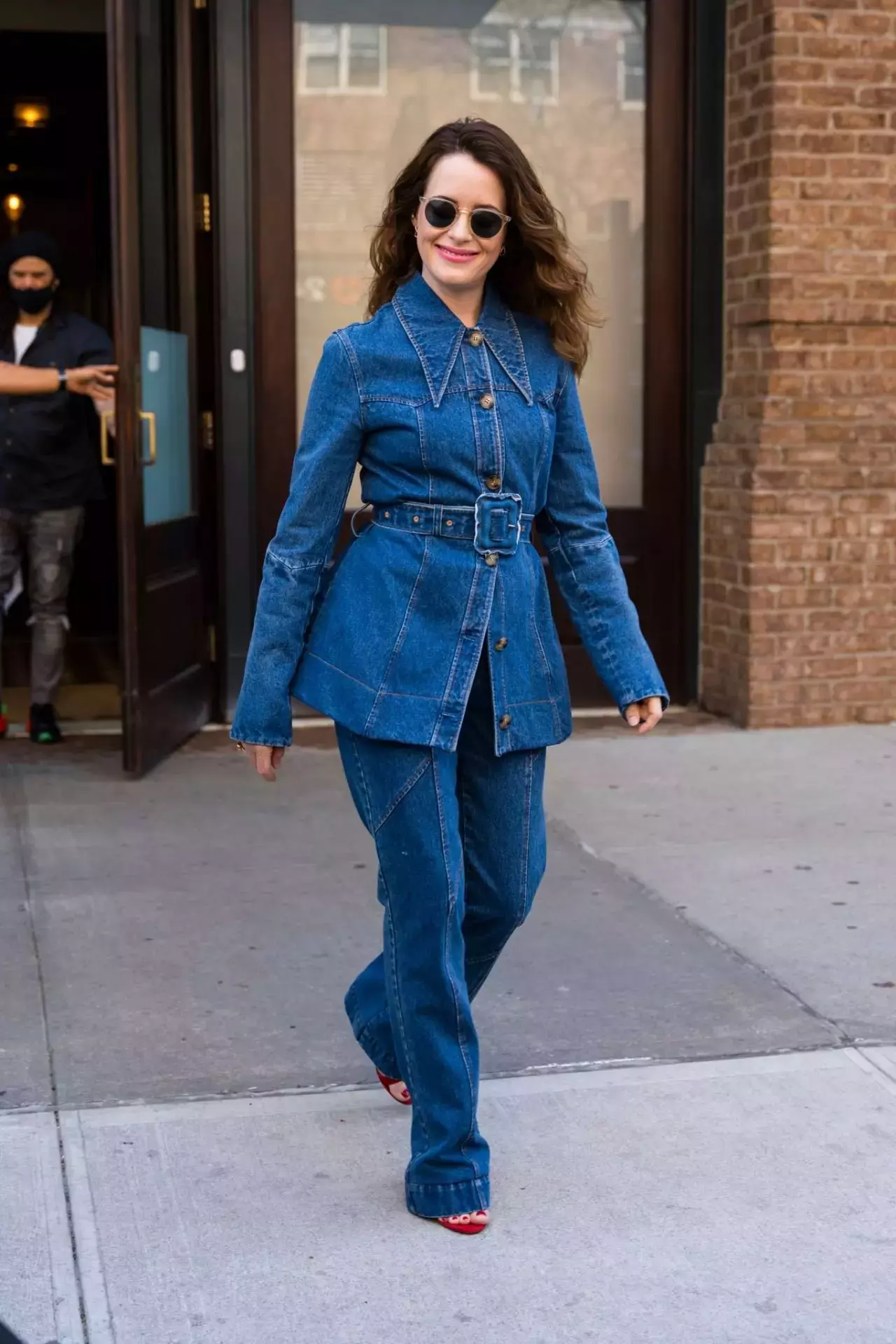 Claire Foy Out In Tribeca In Nyc