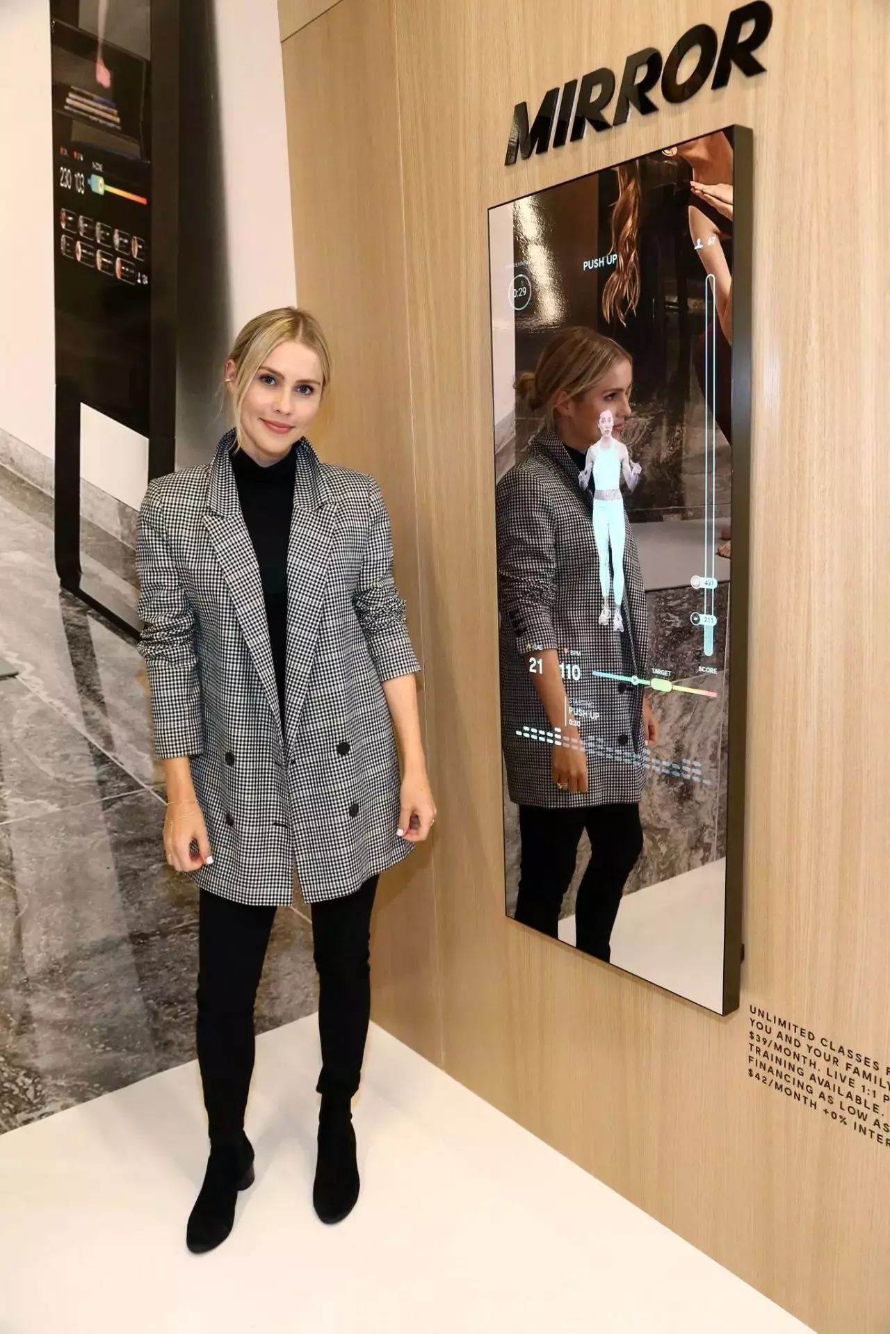 Claire Holt Mirror Westfield Century City Grand Opening Event