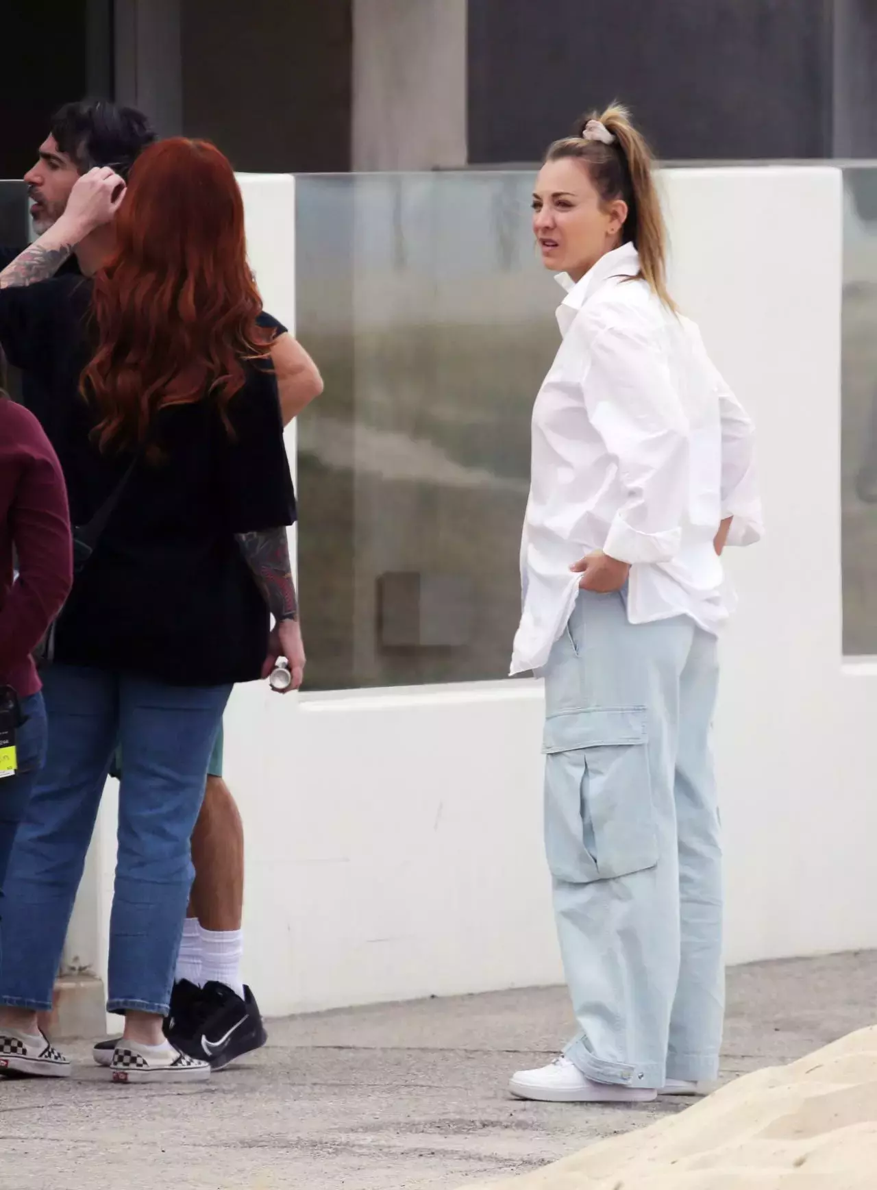 Kaley Cuoco At Based On A True Story Season Filming Set In Los Angeles