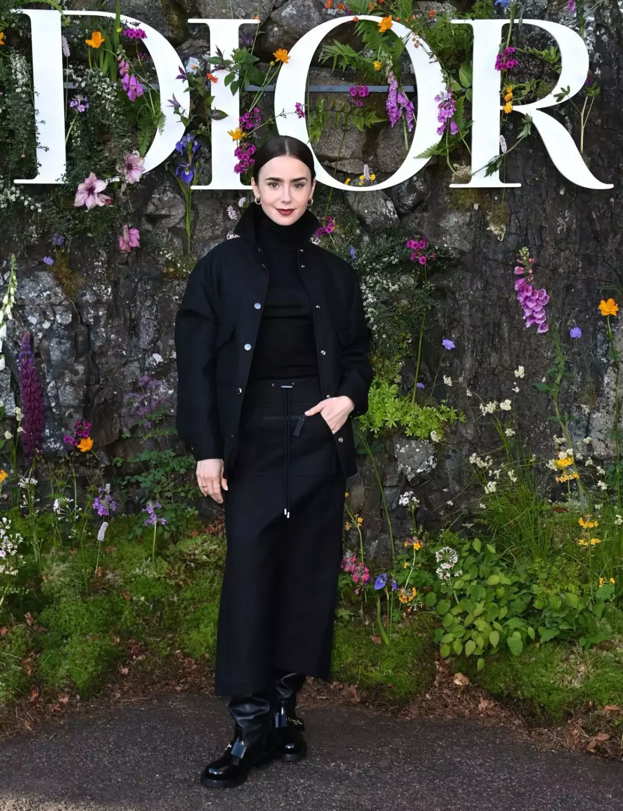 Lily Collins Dior Cruise Fashion Show In Crieff