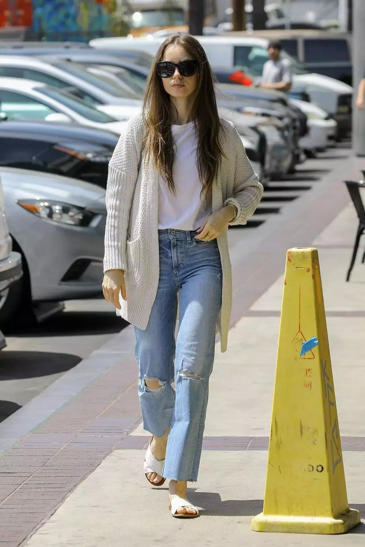 Lily Collins In Casual Attire