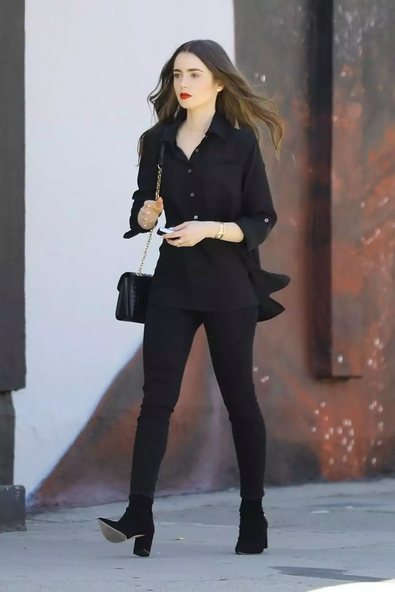 Lily Collins Out In West Hollywood