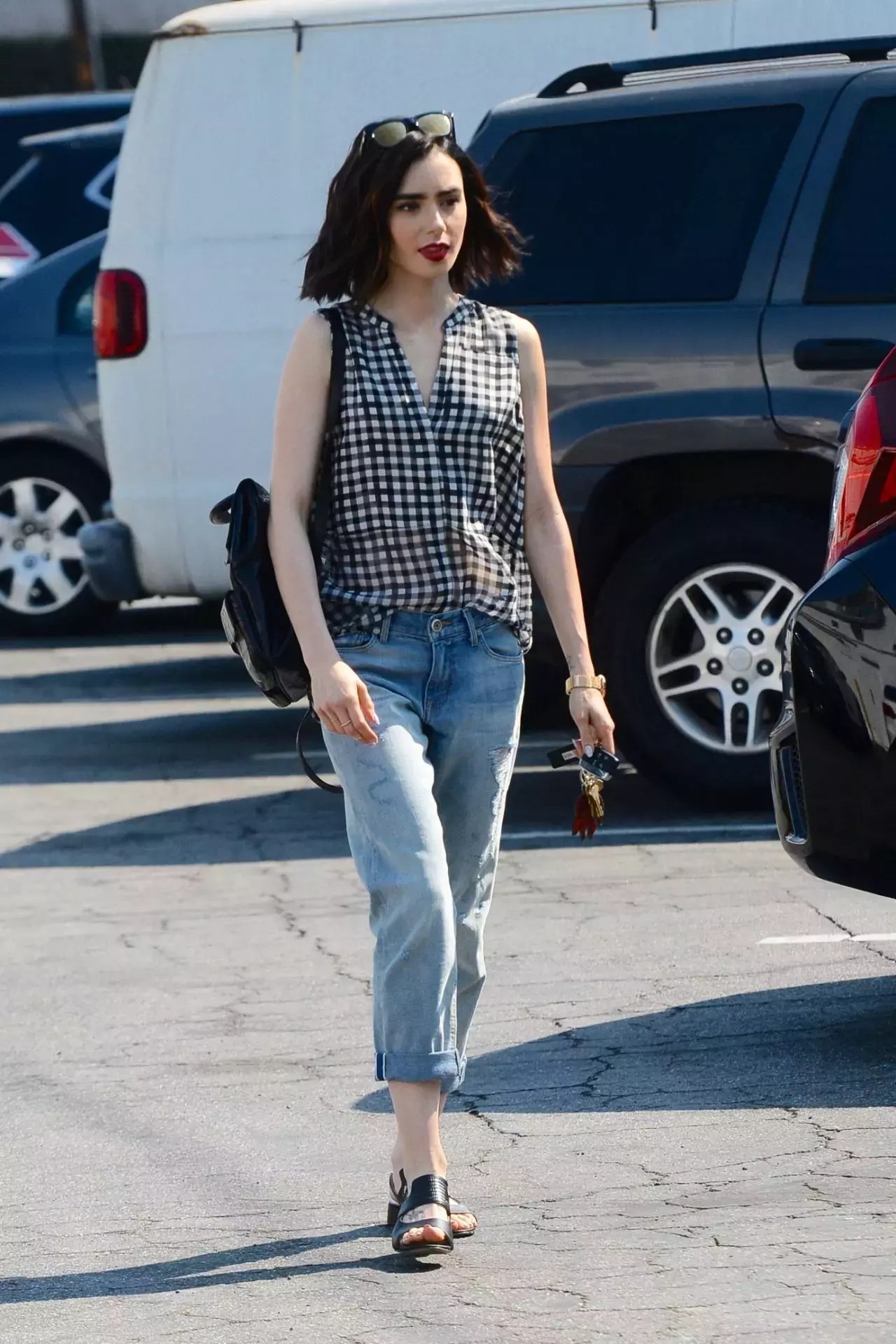 Lily Collins Street Style West Hollywood