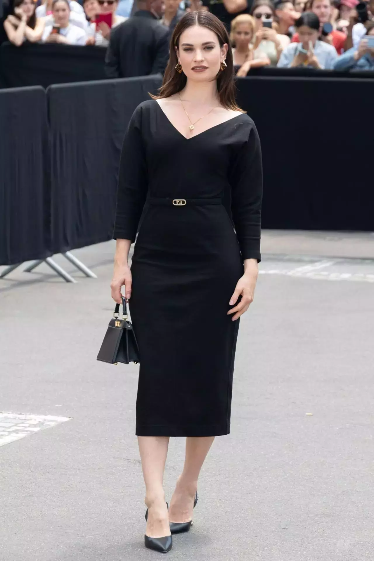 Lily James Fendi Haute Couture Fall Winter Show At Paris Fashion Week