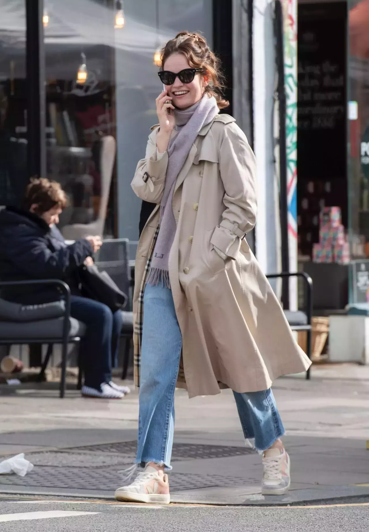 Lily James Out In Ladbroke Grove London