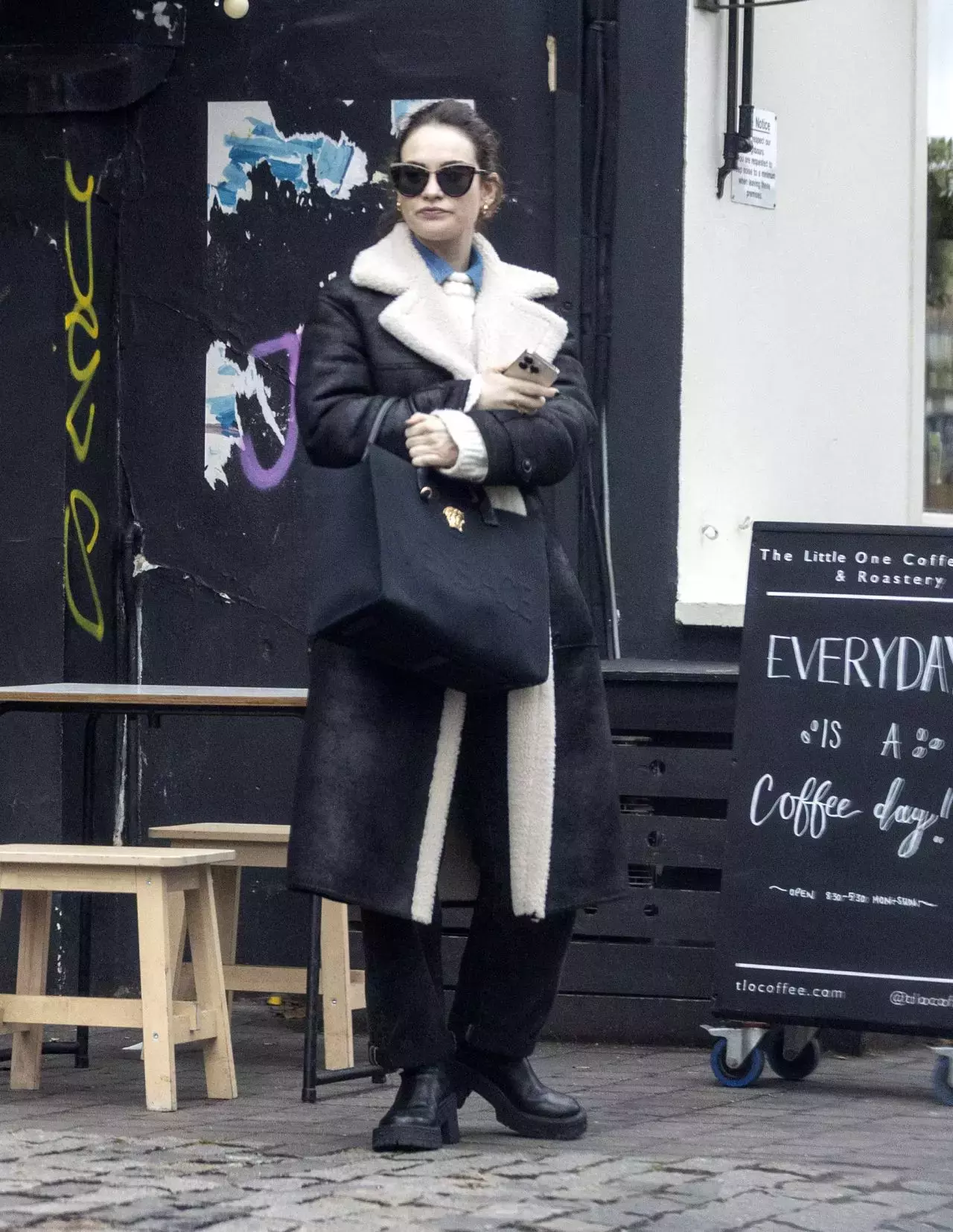 Lily James Out In North West London