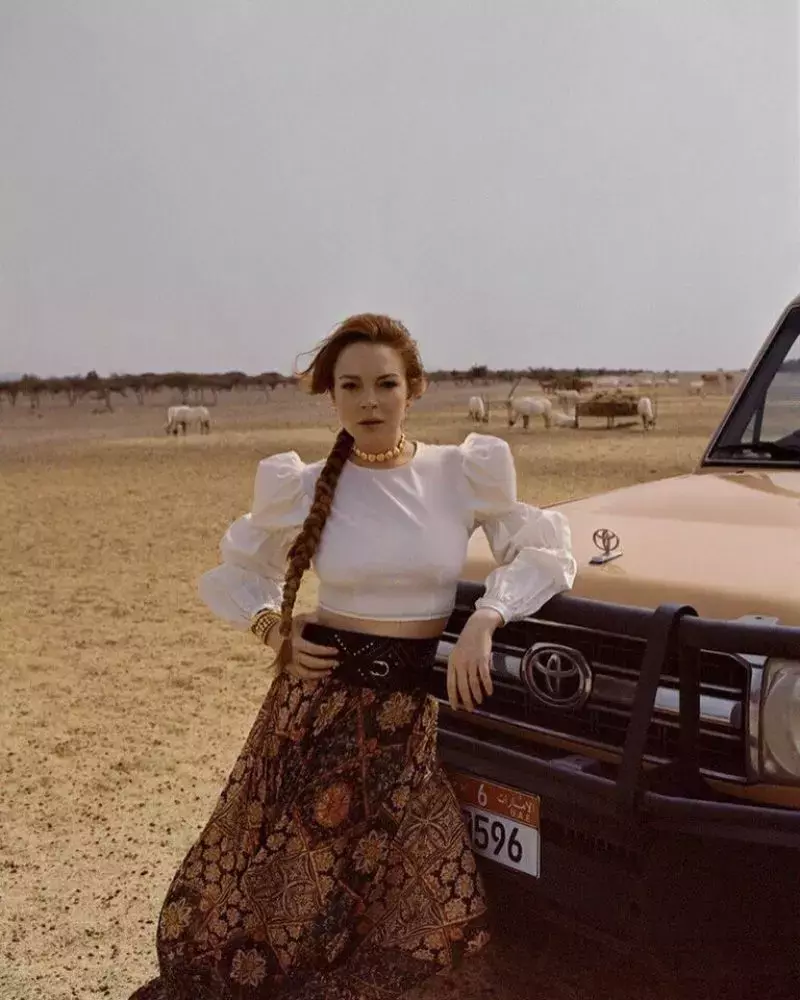 Lindsay Lohan Emirates Woman June