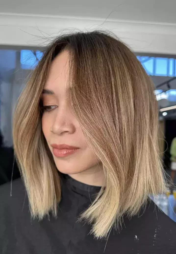 Layered Face Framing Ombre Hairstyle