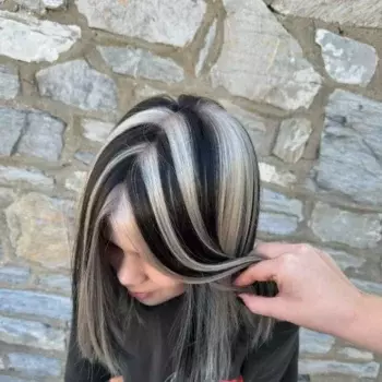 Skunk Stripe Hair For Girls