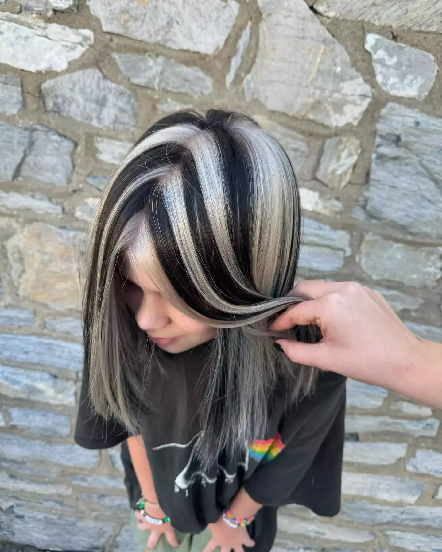 Skunk Stripe Hair For Girls