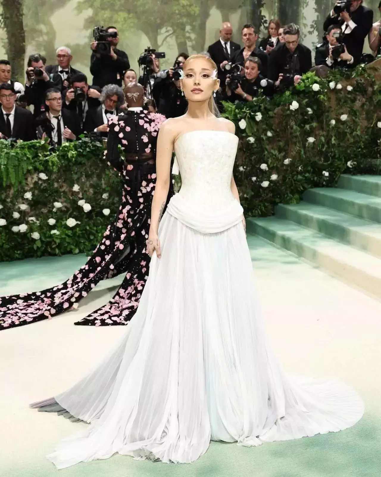 Ariana Grande Shines In Iridescent Ensemble At The Met Gala